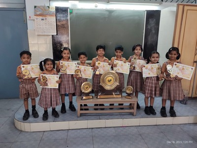 Winners of inter school Bhagavadgita Recitation competition